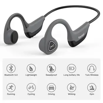 

Tayogo Cool Bluetooth Bone conduction wireless headset For Bluetooth Sports mp3 Ear-hook HIFI Sweatproof gaming Headset with Mic