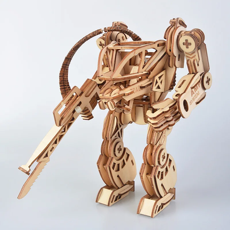 

3D DIY Wooden Toys Puzzle AMP Mechanical Battle Armor Modern Fashion Robots Model Set Educational Puzzle Toys Gifts For Children