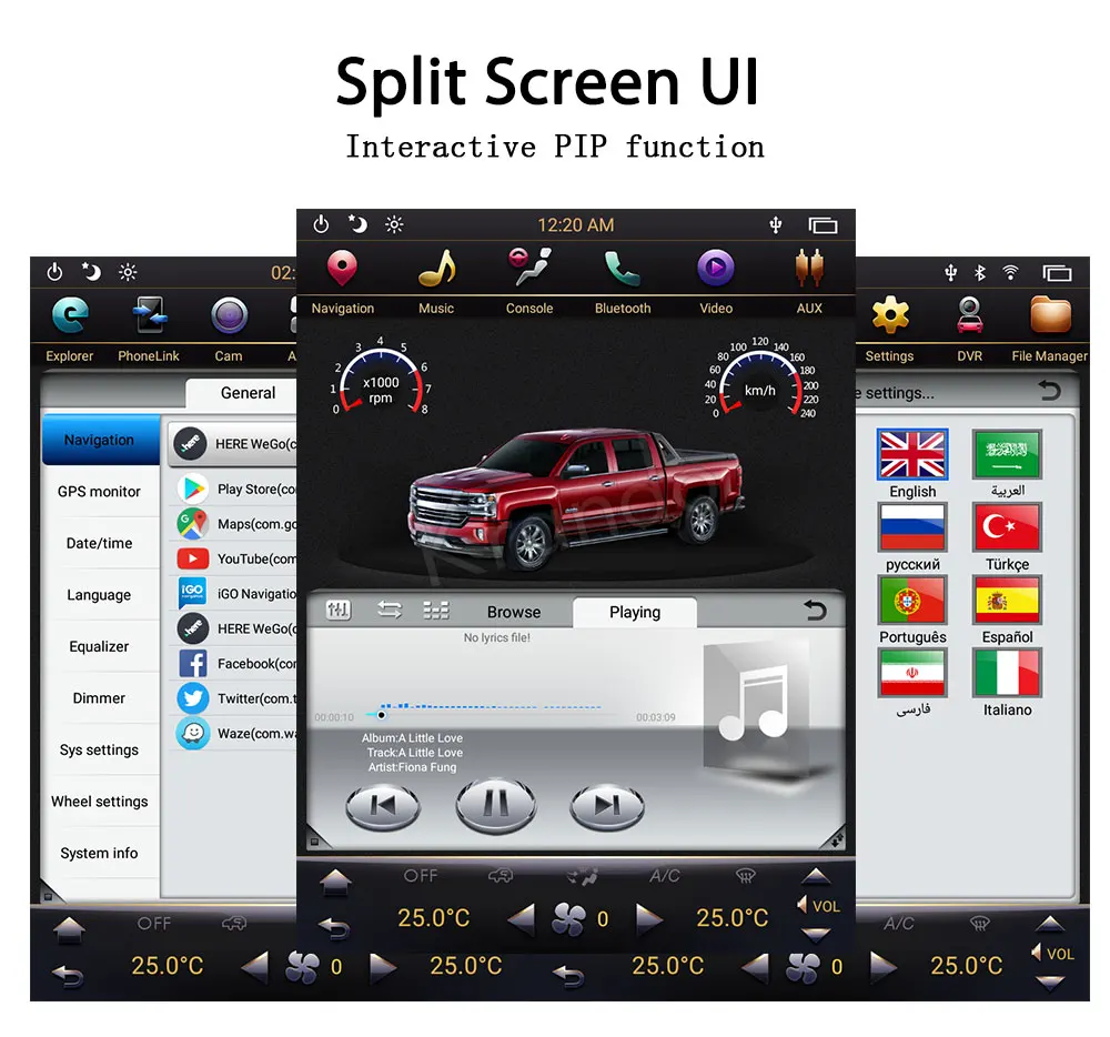 Best Krando Android 8.1 12.1" Tesla style Vertical car radio For Chevrolet Silverado and GMC Sierra 2014-2018 navigation player 9