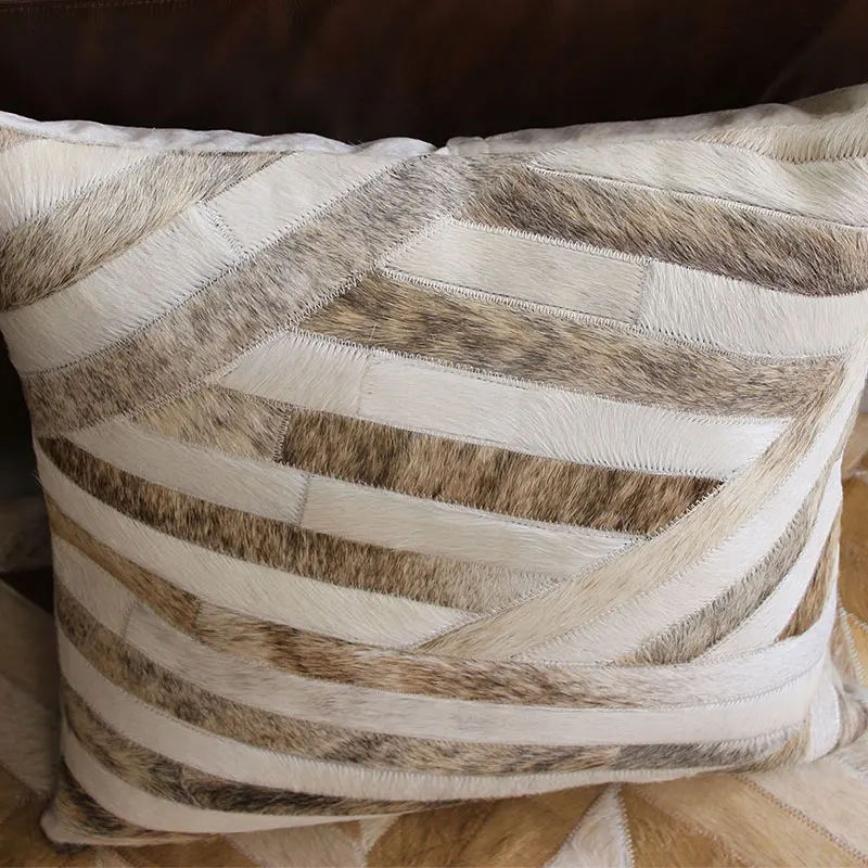 Nordic белый коричневый кожа наволочка, 45x45 см, подушка для офисного кресла наволочка для подушки кровать подушка для сна - Цвет: P11 Brown White