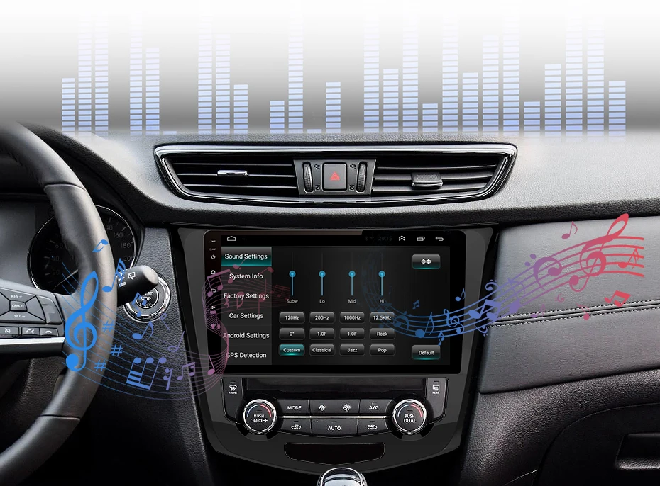 Best AWESAFE 2 din Android 8.1 Car Radio Multimedia video player gps navigation For Nissan X-Trail X Trail Qashqai 2014-2016 gps head 12