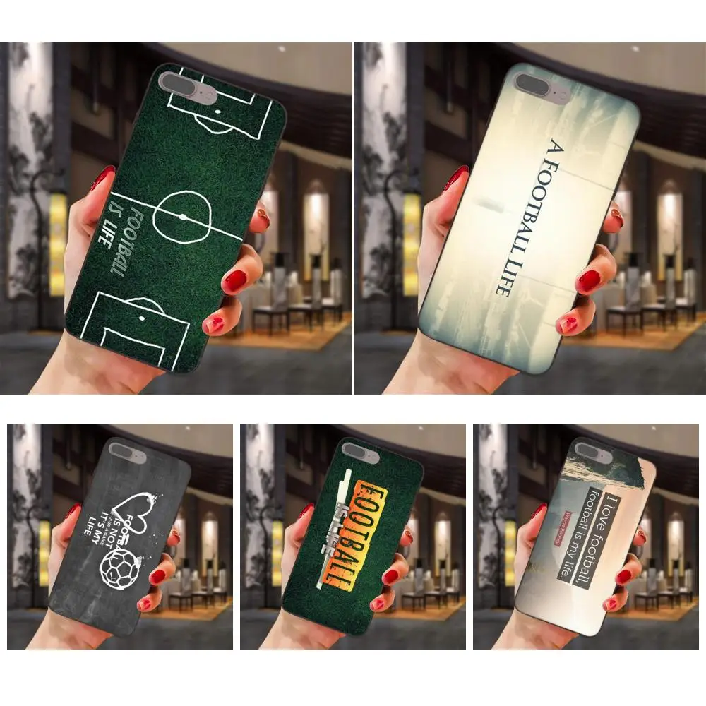 

For Huawei Honor 5A 6A 6C 7A 7C 7X 8A 8C 8X 9 10 P8 P9 P10 P20 P30 Mini Lite Plus Pattern Phone Case Football Is Life Quotes
