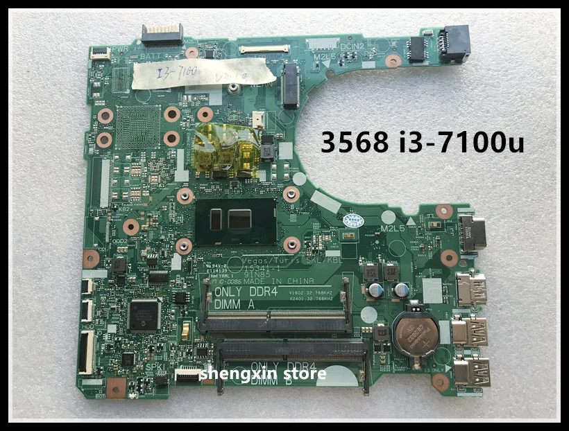 Для ноутбука DELL 3468 3568 материнская плата CN-01CM9N 01CM9N SR2ZW I3-7100U системная Тест 100% |