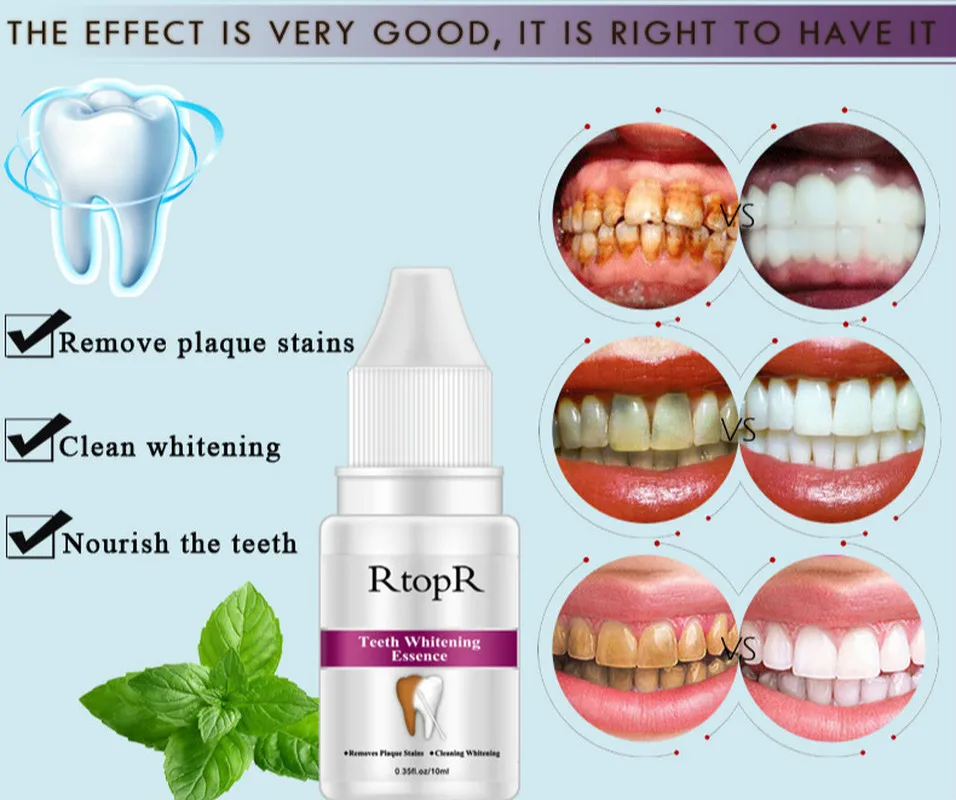 Зубная гигиена полости рта отбеливающая эссенция ежедневное использование эффективное удаление налета пятен чистящий продукт чистка зубов водослм1