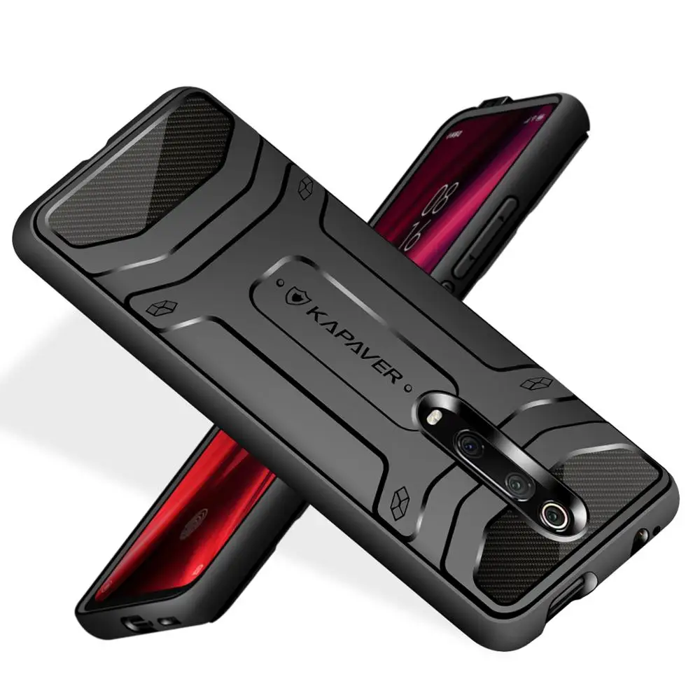 

KAPAVER® Rugged Back Cover for Xiaomi Redmi K20 / K20 MIL-STD 810G Officially Drop Tested Solid Black Shock Proof Slim