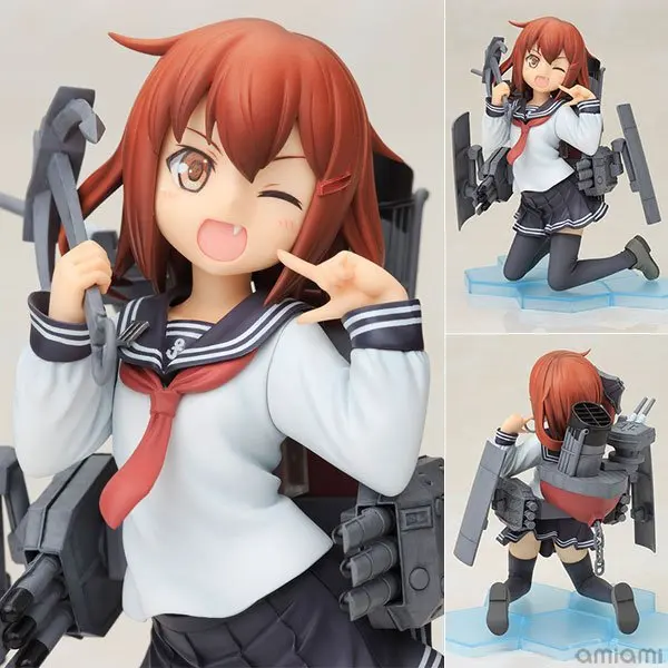 Kan Colle Hibiki экшн-фигурка Kantai Коллекция Ikazuchi Inazuma на коленях. Ver ПВХ 12 см модель новый