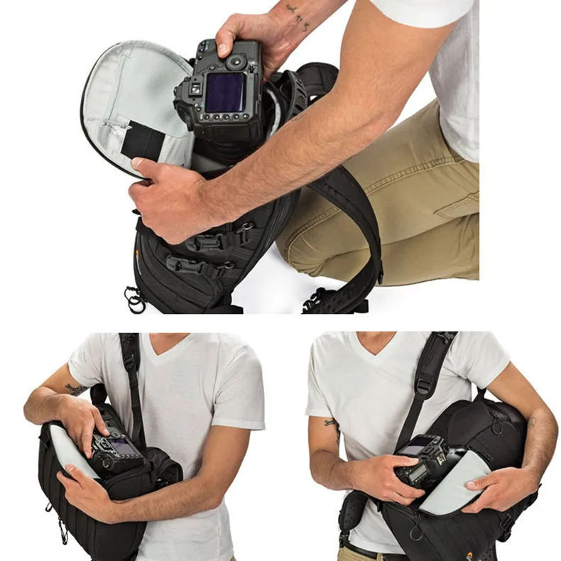 Lowepro ProTactic 350 AW DSLR Камера Фото Сумка из натуральной кожи сумка рюкзак для ноутбука с Всепогодный чехол