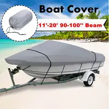11 12 13 14 15 16 17 18 1" 20 футовые контейнеры покрой дюймов 90 95 100 луч тяжелый на прицепе рыбной ловли лыжные Чехлы для лодки Водонепроницаемый 210D