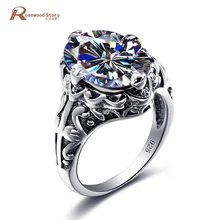 2017 Austrian Crystal Luxury Rings Jewelry 925 Sterling Silver White Zirconia December Birthstone Ring For Weeding Party Gift