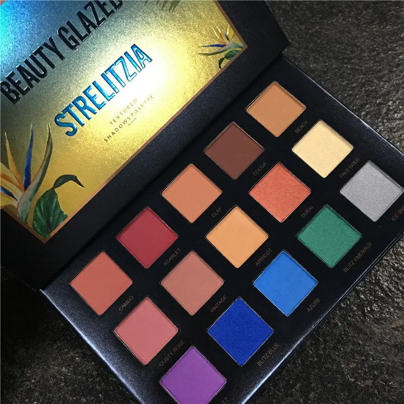 

Beauty Glazed 15 Colors Eyeshadow Pallete Matte Glitter Tropic Palette Pressed Natashas Eyeshadow Palette Make up Eye Shadow