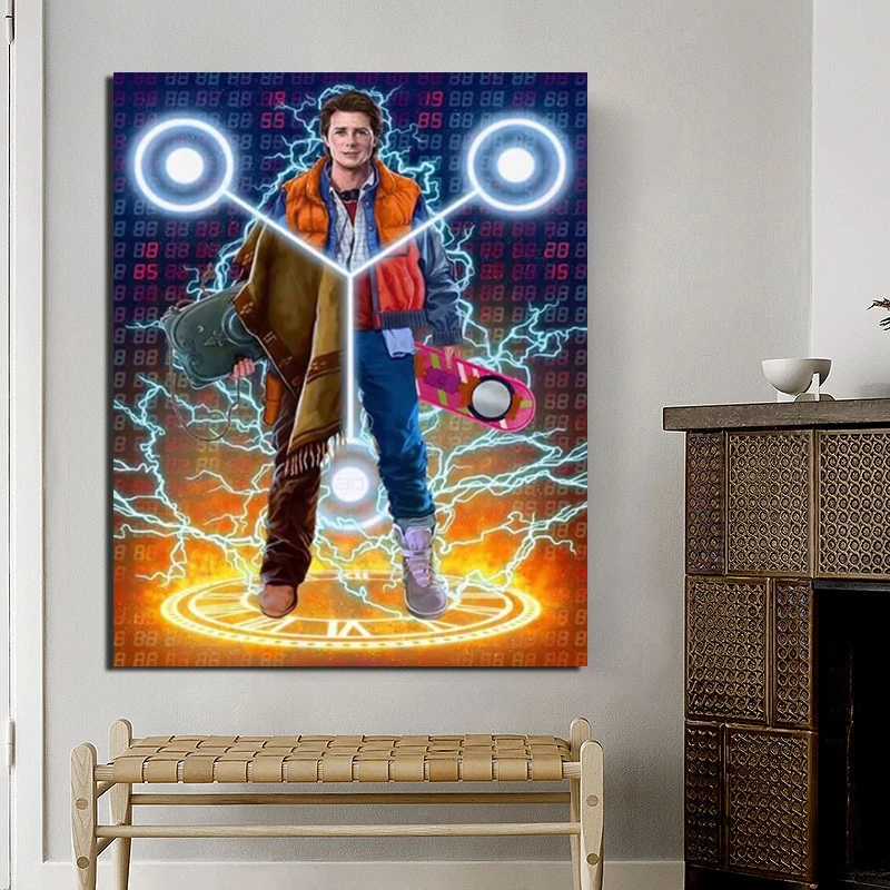 

Back To The Future Cool Poster Canvas Painting Prints Living Room Home Decoration Modern Wall Art Oil Painting Posters Pictures