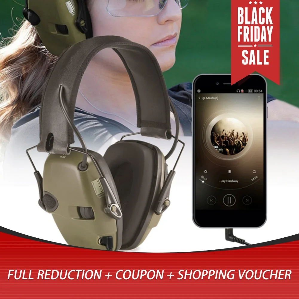 

Electronic Shooting Earmuff Outdoor Sports Anti-noise Impact Sound Amplification Tactical Hearing Protective Headset Foldable
