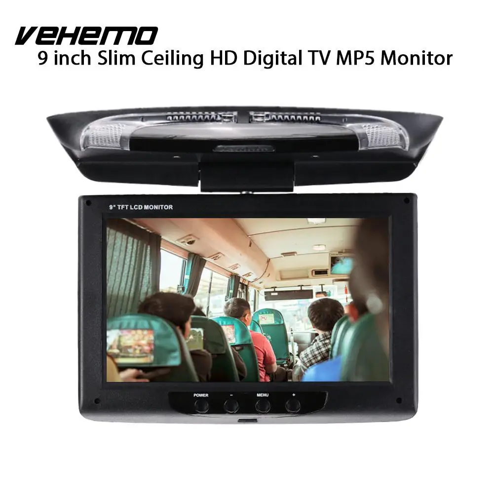 Vehemo 9 дюймов TFT LCD экран автомобильный монитор дисплер откидной на крышу DVD