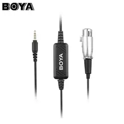 BOYA BY-BCA6 3,5 мм к XLR Вход микрофонный кабель адаптер со встроенным предусилитель для IOS для Iphone 8 8 плюс телефона Android