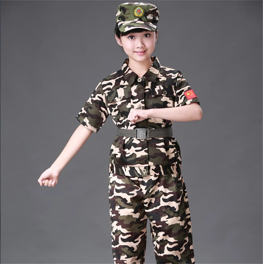 2018 new children military uniform tactical kids boys army suit