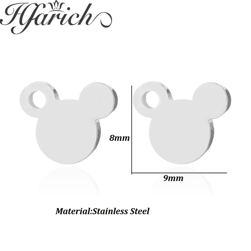 

Hfarich Simple Stainless Steel Cartoon Earrings Sweet Mickey Ear Children Kids Jewelry Animal Mouse Stud Earrings for Women Gift