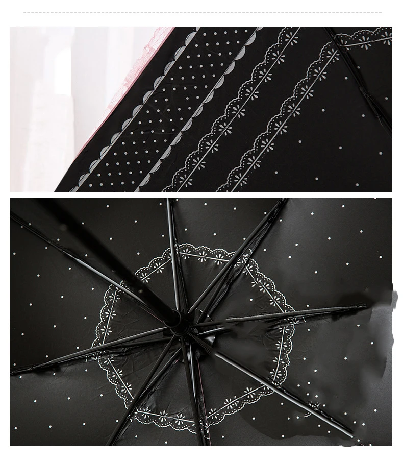 Новинка, Модный кружевной зонт принцессы, зонтик для женщин, складной, ветрозащитный, ультрафиолетовая защита от дождя, зонты Fo