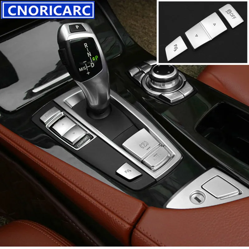 

Chrome ABS Gearshift Left Buttons Cover Trim Sequins For BMW 5/6/7 series GT X3 F25 F07 F10 F11 F06 Car Sport Styling