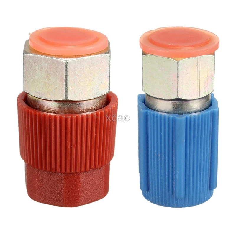 

2Pcs/Set Quick Disconnect A/C Charging Port Adapter R12 Port to R134a Accept M07 dropship