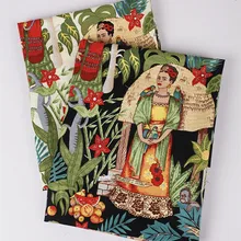 BZ37 100*140 см садовая Печать Ретро Винтаж Euramerican стиль хлопок саржа Поплин Ткань для женщин платье юбка Сделай Сам Шитье