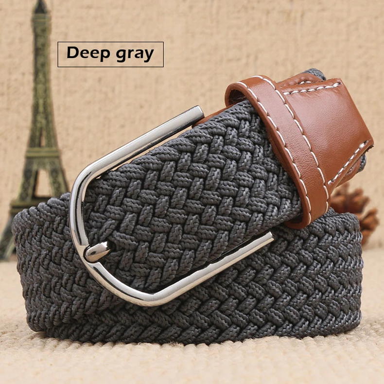 MEDYLA 100-120x3.2cm New mens casual Stretch Woven Belt Women's Child Elastic Belts For Jeans knitted belts