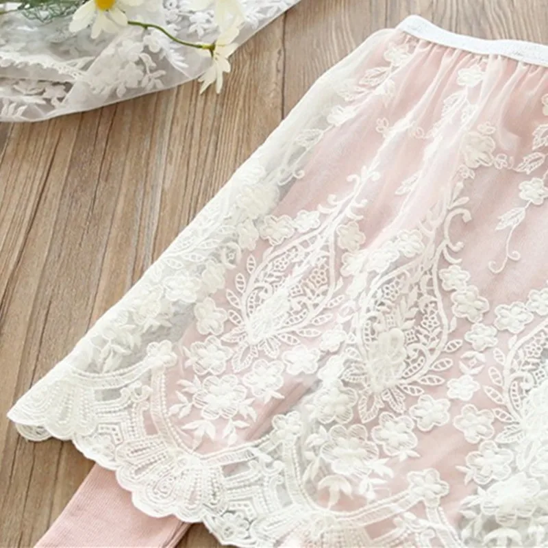 DFXD Baby Girls Clothes Spring Autumn Soild Color Lace Skirt Pant New Fashion Princess Girls Leggings Kids Skinny Pants 2-8Y DFXD Baby Girls Clothes Spring Autumn Soild Color Lace Skirt Pant New Fashion Princess Girls Leggings Kids Skinny Pants 2-8Y