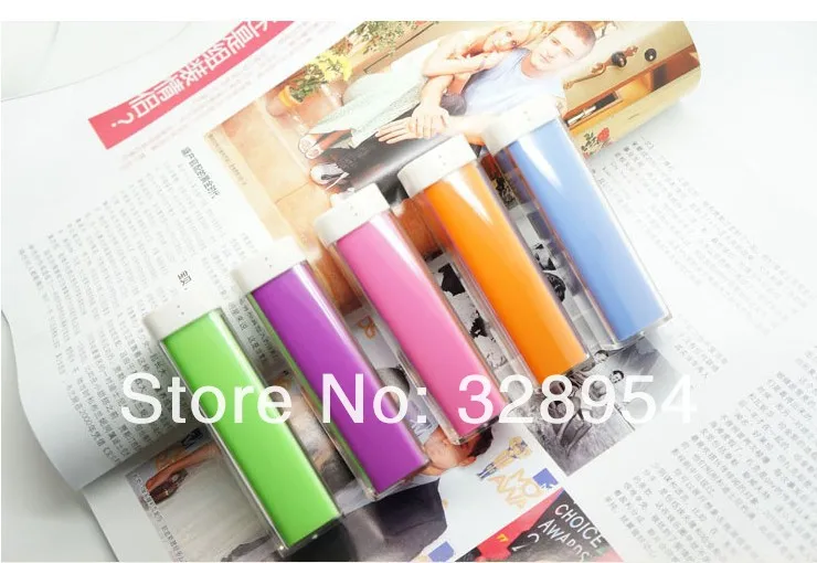 Lipstick POWER BANK ,2600MAH portable external battery charger power pack for mobile phone ,cheapest,free shipping,