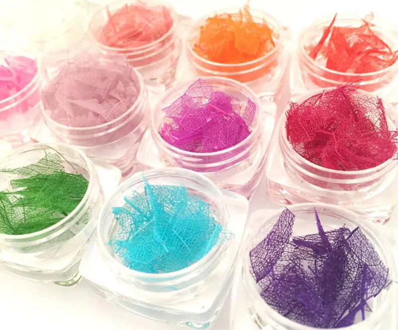 

20 Boxes Dried Dyed Magnolia Skeleton Leaf Clips Filler For Epoxy Resin Pendant Necklace Jewelry Making Craft DIY Accessories