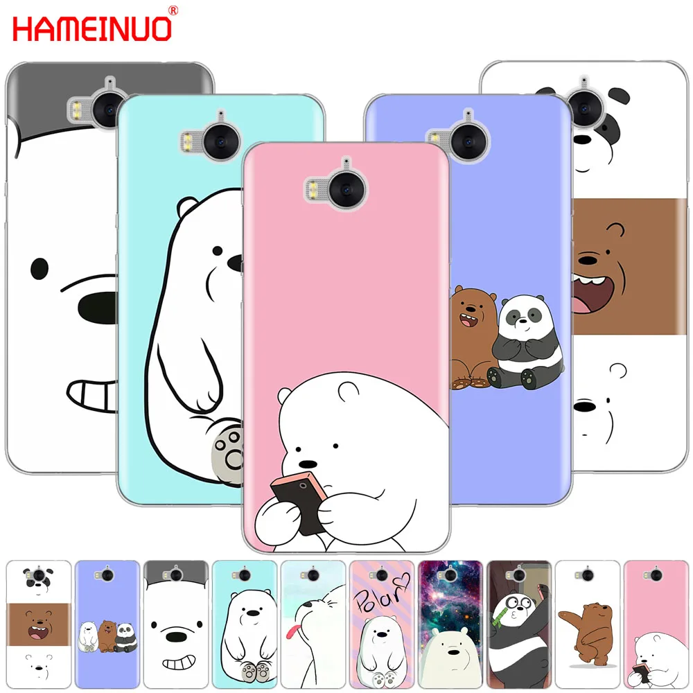 

HAMEINUO We Bare Ice Bear Panda style cell phone Cover Case for huawei honor 3C 4X 4C 5C 5X 6 7 Y3 Y6 Y5 2 II Y560 2017
