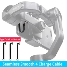 75 мм бесшовный гладкий 4 зарядный кабель lightning type-C кабель Micro USB для samsung iphone 7 8 x HUAWEI Zhiyun Smooth 4