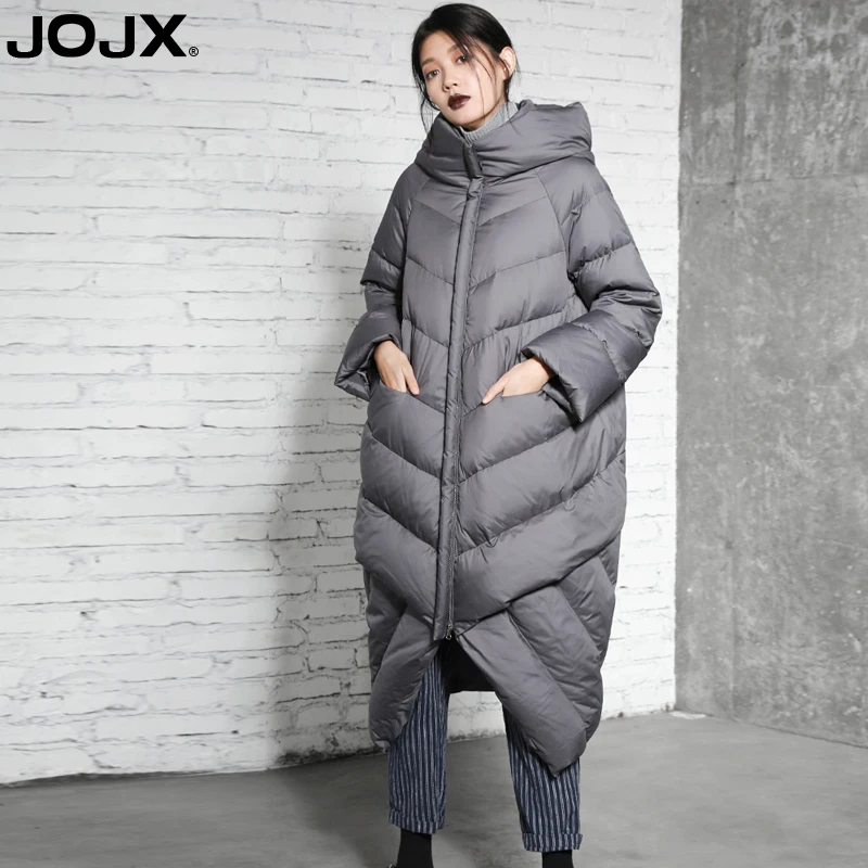 

JOJX Winter Jacket Women 2018 New Parka Women Stitching Hooded Long Loose coats Down Winter Coat Warm Jacket Female Overcoat