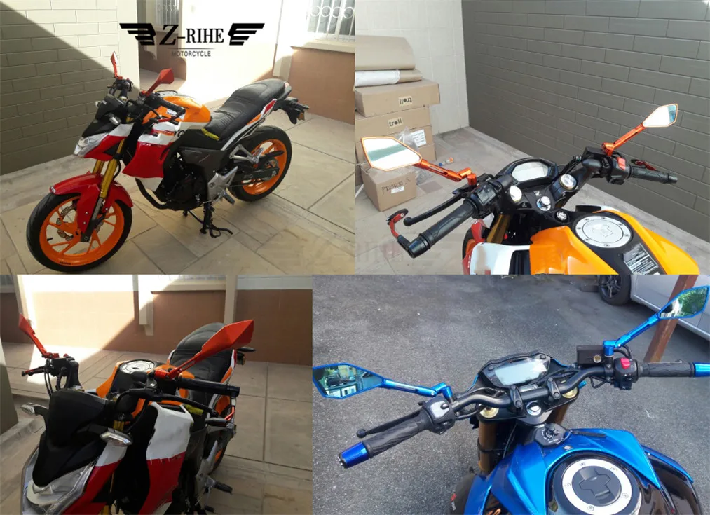 Мотоциклетные зеркала для Suzuki Kawasaki Yamaha Honda Ducati Aprilia bmw мотоциклетные с ЧПУ уличное