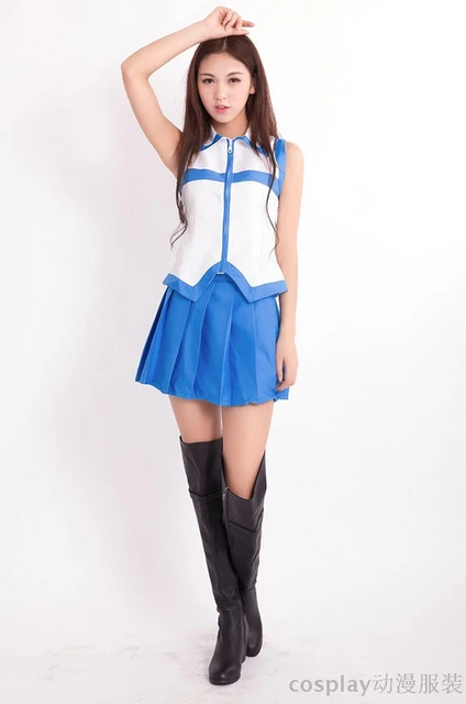 Us 12 32 23 Off Girls New Costumes Anime Fairy Tail Cosplay Dress Set Cute Suit Tops And Skirt Girls 2 Pieces Set On Aliexpress Com Alibaba Group