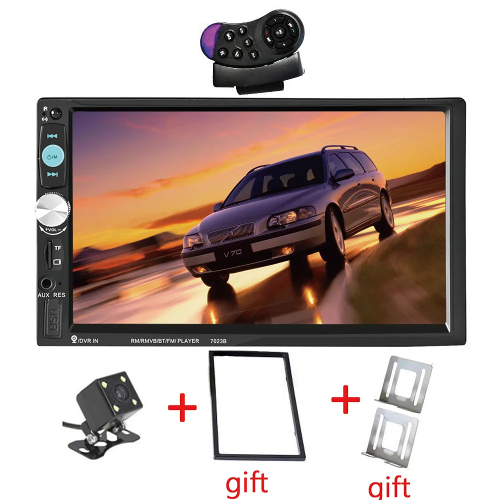

2 Din Car Audio 7" HD Touch Screen BT Car autoradio MP5 Player Multimedia Radio Entertainment USB/TF FM Aux +steering wheel