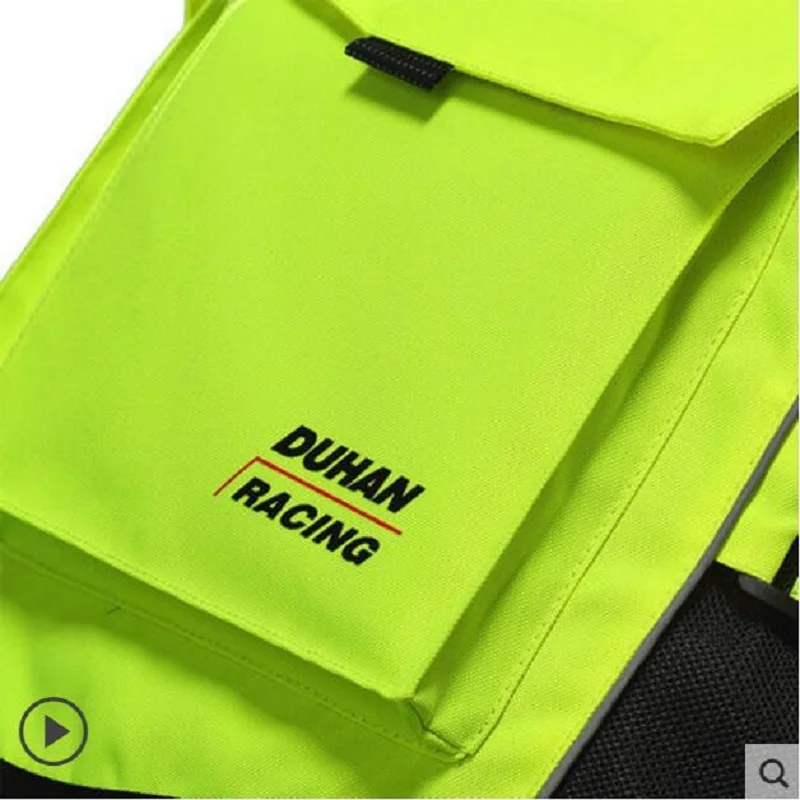 Men's Knight Protection Motorcycle Reflective Vest MOTO Cycling Safety Vest Wear-resistant 600D Oxford Cloth Fluorescent reflective vest