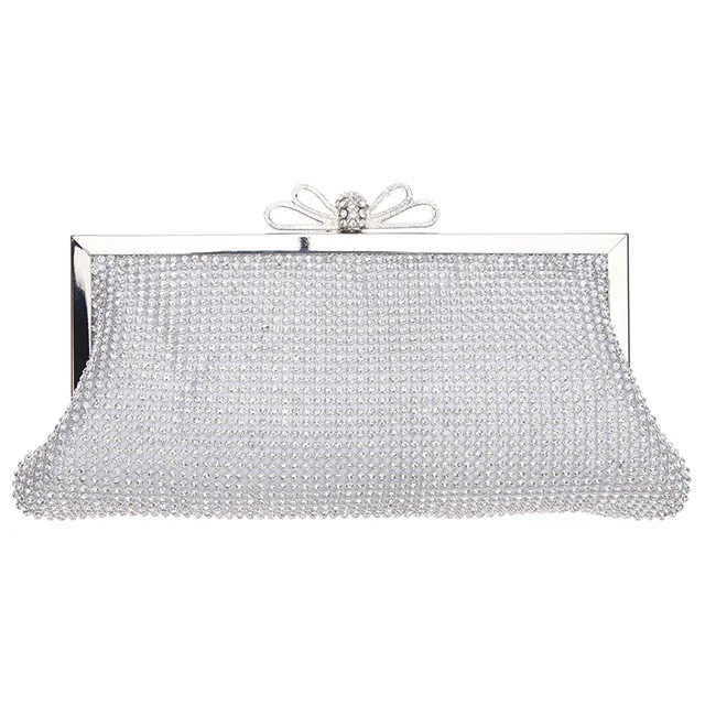 Fawziya дуговая защелка кошелек мягкие хрустальные вечерние сумки и клатчи - Цвет: Silver