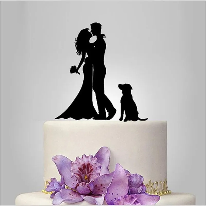 Personalized Wedding Cake Topper Dogs Wedding Decoration Bride