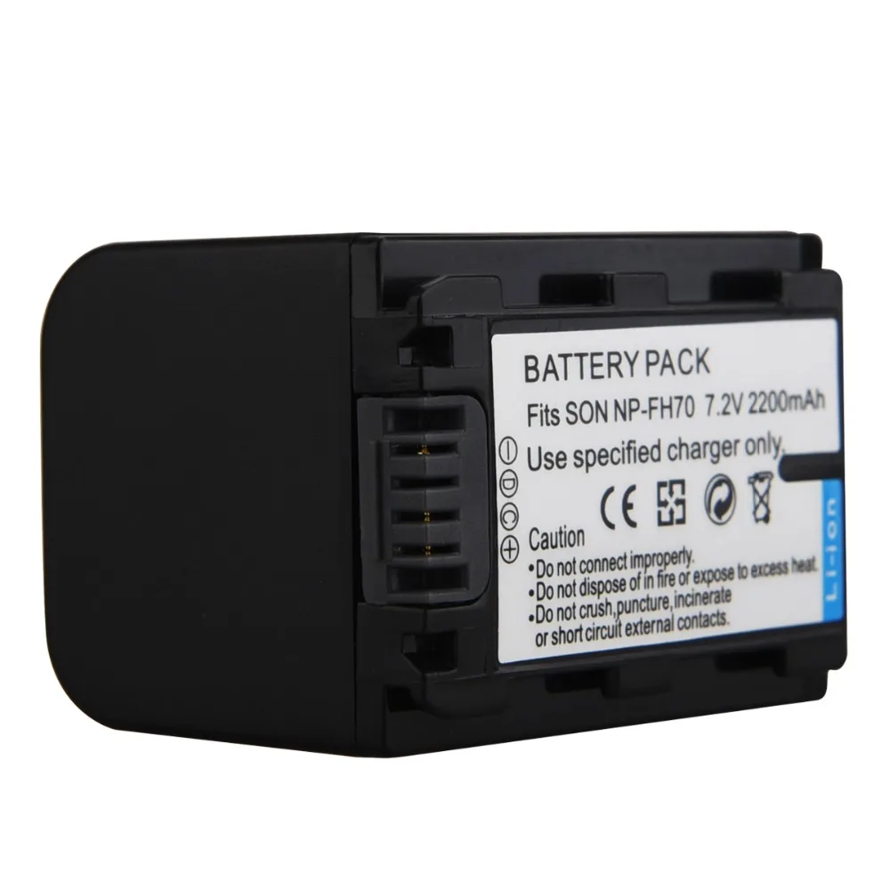

High Quality 2200mAh NP-FH70 Camera Battery For Sony NP-FH50 NP-FH70 NP-FH30 NP-FH40 NP-FH60 HDR-SR HDR-XR Li-ion Bateria