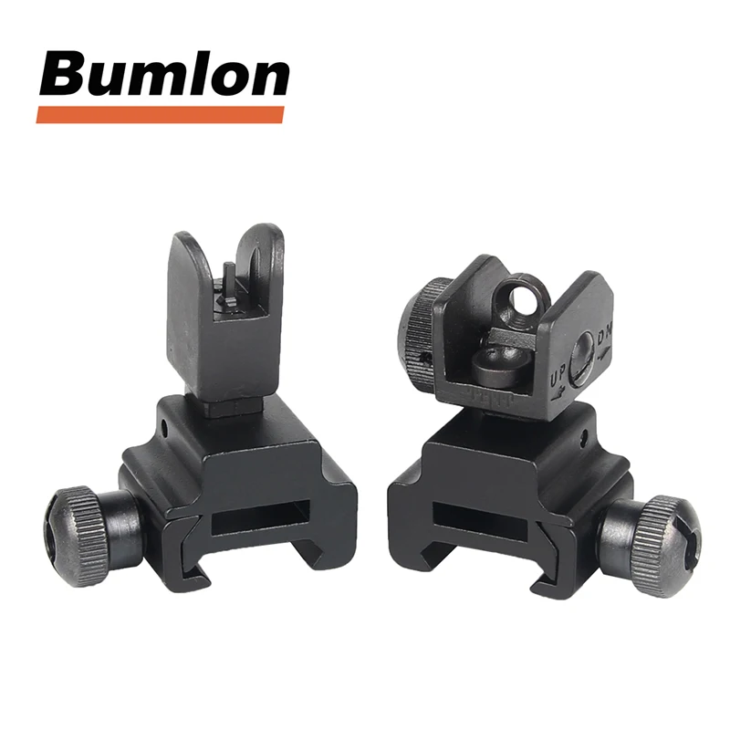 Model 4 AR 15 Flip Up Front Rear Sight Rapid Transition with Windage Adjustment Dual Aiming Apertures Quick Detachable 27-9 (1)