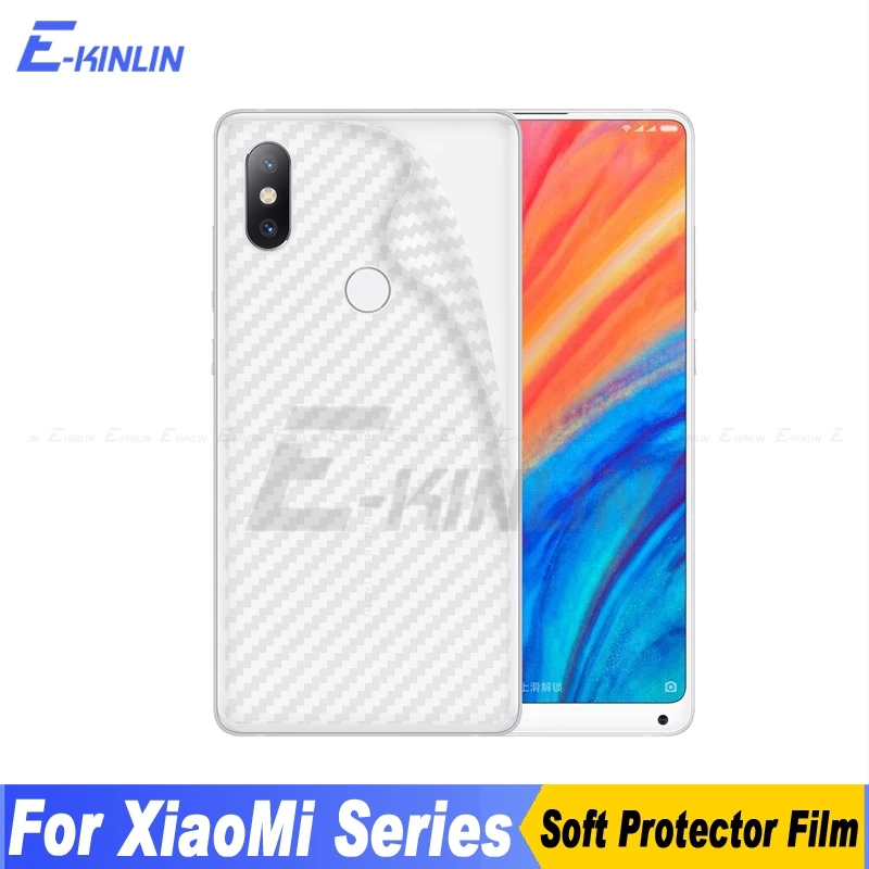 Задняя крышка из углеродного волокна Защитная пленка для Xiaomi Mi Max Mix 3 2S 8 Pro SE A3 A2 Lite
