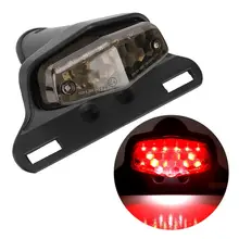 Мотоцикл Черный винтажный светодиодный свет номерного знака тормоза с кронштейном подходит для Honda Копченый внешние аксессуары motocicleta