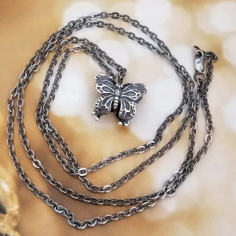 Бабочки бусины 925 пробы серебро Шарм Подходит Тролль YJN стиль браслет и ожерелье DIY ювелирных изделий женщина подарок кулон