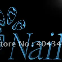 LB553-ОТКРЫТОЕ Ногти Красота салон светодиодный знак неонового света