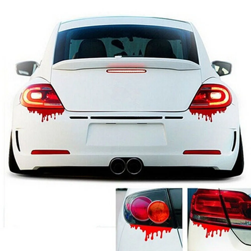 

New Car Sticker Red Blood Car Stickers Reflective Car Decals Light Bumper Body Sticker Decal RD Car Body Decoration Sticker