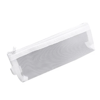 

1 Pcs Transparent Grid Zipper Pen Bag Pencil Case Storage Package For Korean Stationery School Supplies