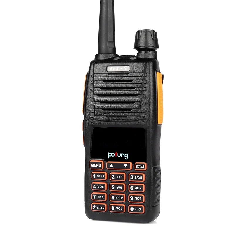 Baofeng GT-5 двухстороннее радио двухдиапазонный VHF/UHF 136-174/400-520 MHz Dual-PTT FM Ham Walkie Talkie 2000mAh аккумулятор Pofung gt5 big