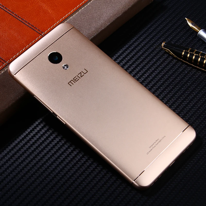 Meizu M5s официальный металлический чехол для Meizu M5s 5,2 дюймов Задняя крышка батареи Корпус Запасные части+ присоска - Цвет: Золотой