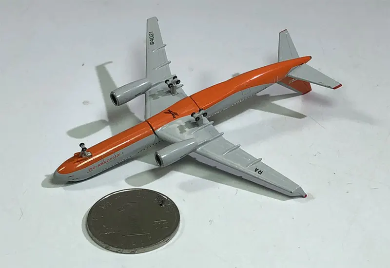 1:500 Аэрофлота RA-64021 Туполев Tu-204C статические весы Металл моделирование Игрушечная модель самолета для коллекции Рождественский подарок