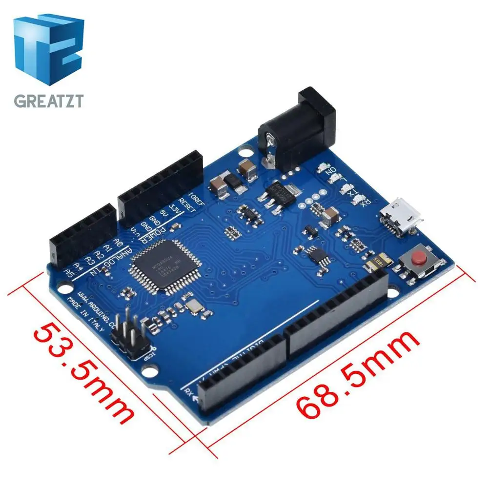 GREATZT Leonardo R3 микроконтроллер Atmega32u4 макетная плата с usb-кабелем совместима с Arduino DIY стартовый комплект