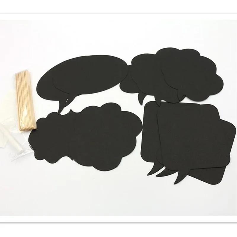 Details about   10 Chalkboard Cardboard Signs Speech Bubbles Photo Booth Props Wedding PartZCJI 